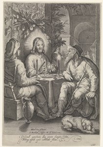 Måltid i Emmaus af Jacob Matham