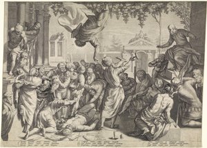 Marcus redder en slave fra hans tortur af Jacob Matham