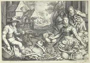 Markedsscene af Jacob Matham