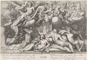 Nat (Nox) Nox (titel på objekt) De fire gange på dagen (serietitel) af Jacob Matham