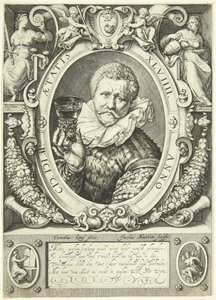 Portræt af Vincent Jacobsz. Coster af Jacob Matham