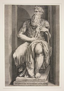 Statue af Moses fra Julius 2.s gravmæle af Jacob Matham