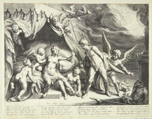 Venus og Mars opdaget af Apollo af Jacob Matham
