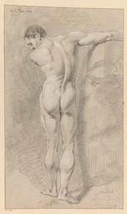 Stående nøgen mand, set bagfra (1. præmie 1768) af Jacob Maurer