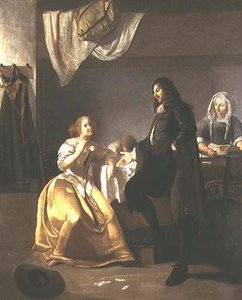 Interiør af et bordel (olie på lærred)