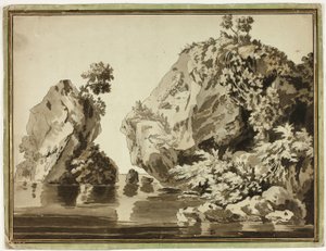 Sten og vand af Jacob Philipp Hackert