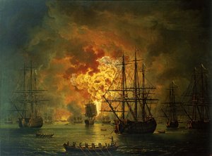 Ødelæggelsen af den tyrkiske flåde i Chesma-bugten, 1772