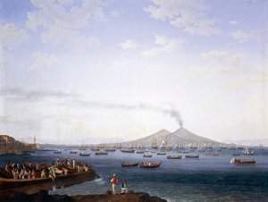 Flådens tilbagevenden fra Algeriet til Napoli-bugten af Jacob Philippe Hackert