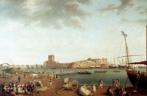 Udsigt over havnen i Taranto (maleri
