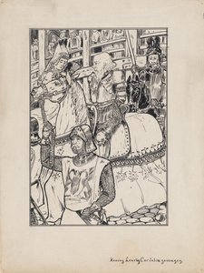 Designillustration til Shakespeares King Lear: King Lear og Cordelia Captured af Jacob Pieter van den Bosch
