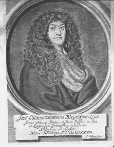 Portræt af Johann Christoph Wagenseil 1633-1705, slutningen af ​​det 17. årh. af Jacob Sandrart von