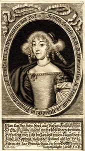 Portræt af Sophie Louise af Württemberg-Stuttgart 1642-1702, markgrevin af..., 1672. af Jacob Sandrart von