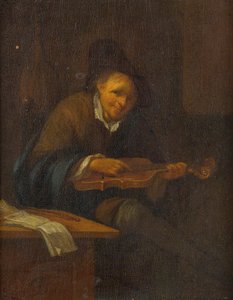 Mand spiller på violin