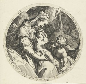 Maria med Kristusbarn og Johannes Døberen