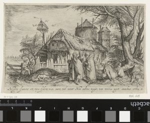 Landskab med romaer på gården Landskaber (serietitel) af Jacob de Gheyn (II)