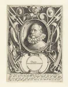 Portræt af Ludolf van Ceulen i en alder af 56 af Jacob de Gheyn (II)