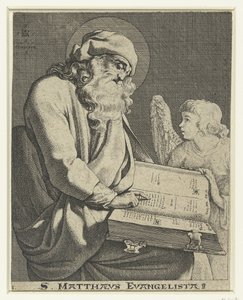 Evangelist Mattheüs S. Matthaeus Evangelista (titel på objekt) af Jacob de Gheyn (III)