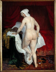 Ung kvinde liggende sagde det italienske sengetidsmaleri af Jacob van Loo (1614-1670) 1650 Søn. 1,87x1,43 m Lyon, Musee des Beaux Arts