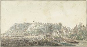 Slusen ved Grebbe mellem Rhenen og Wageningen