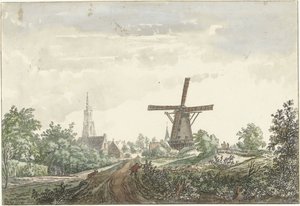 Udsigt over Leusden-vejen til Amersfoort