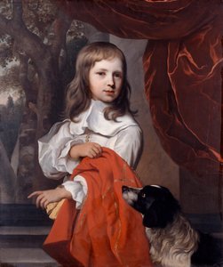 Portræt af en ung dreng med en hund, 1658.
