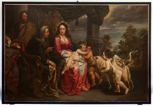Den hellige familie med den hellige Johannes Døberen og Joseph, J. Van Oost. Slutningen af det 17. århundrede (maleri)