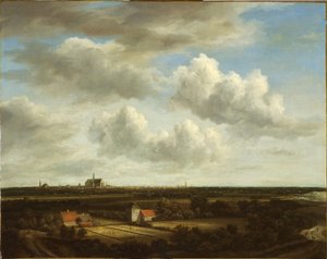 Udsigt over blegemarker nær Haarlem af Jacob van Ruisdael