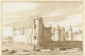 Udsigt over slottet St. Aldegonde i West-Souburg af Jacob van der Ulft (attributed to)