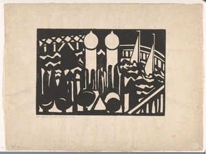 Sammensætning XVI nr. 2 (original titel på objektet) af Jacoba van Heemskerck (signed by artist)