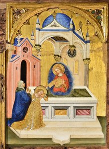 Lucia beder ved den hellige Agathas grav, ca. 1410. af Jacobello del Fiore.