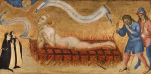 Saint Lawrences martyrium med to benediktinernonner