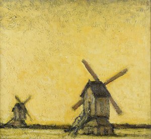 Landscape with Two Windmills, c.1900dani