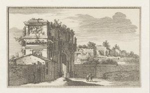 Konstantinbuen i Rom Udsigt over Rom (serietitel) La Galerie agreable du mond (...) divisée en LXVI tomes...Cette partie comprend le Rome moderne (serietitel) Magesyn der Italiaense bygninger (serietitel) af Jacobus Baptist