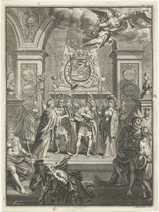 Maria Stuart overrækker William III kommandostaben af Jacobus Baptist