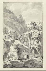 David i Abigail af Jacobus Buys
