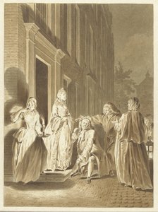 Scene fra Lubbert Lubbertse, eller den adelige bonde af Jacobus Buys