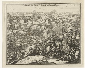 Slaget ved Pavia Fængsling af Frans I, konge af Frankrig La bataille de Pavie. Et la prize de François Priemier (titel på objekt)