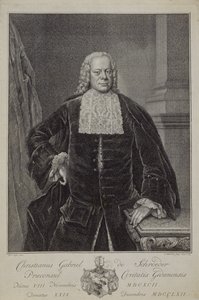 Christian Gabriel Schroder, 1764 af Jacobus Houbraken