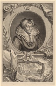 Louise de Coligny af Jacobus Houbraken