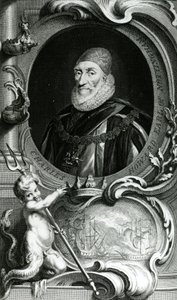Portræt af Charles Howard, jarl af Nottingham, illustration fra 