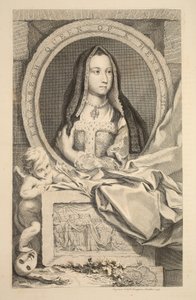 Portræt af Elizabeth, dronning af Henry VII, illustration fra 