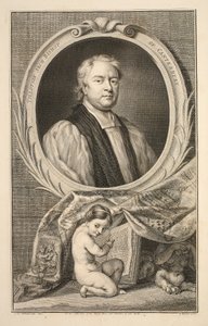 Portræt af Tillotson, ærkebiskop af Canterbury, illustration fra 
