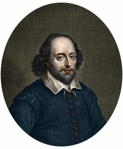 Portræt af William Shakespeare (1564-1616), engelsk forfatter. Stik af Jacobus Houbraken 1747.
