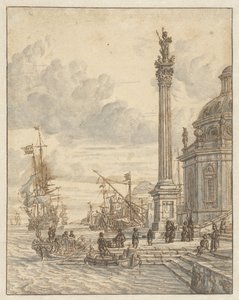 italiensk havn af Jacobus Storck