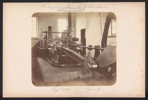 Nedenfor damppumpestation med Vijzels / Capelle aan den IJssel 4. september 1869 (titel på objekt) Genvinding af søerne i Schieland øst for Rotterdam (serietitel på objekt)