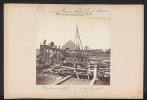 Nedenfor damppumpestation med Vijzels / Capelle aan den IJssel den 15. juni 1868 (titel på objekt) Genvinding af søerne i Schieland øst for Rotterdam (serietitel på objekt)