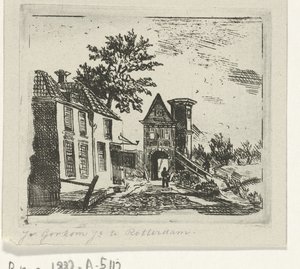 Bybillede med port