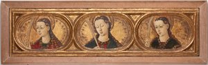 Three Virgin Martyrs (maling på træpanel)