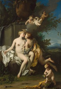 Flora og Zephyr, ca. 1730 (olie på lærred) af Jacopo Amigoni