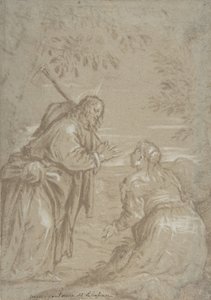 Kristus viser sig for den hellige Maria Magdalena Noli Me Tangere, ca. 1560. af Jacopo Bassano.
